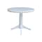 International Concepts Round 36 in Rd Top Pedestal Table, 12 in Leaf, 28.9 inH, Dining Height, White, 36 in W, 48 in L K08-36RXT-27B - alternate 5